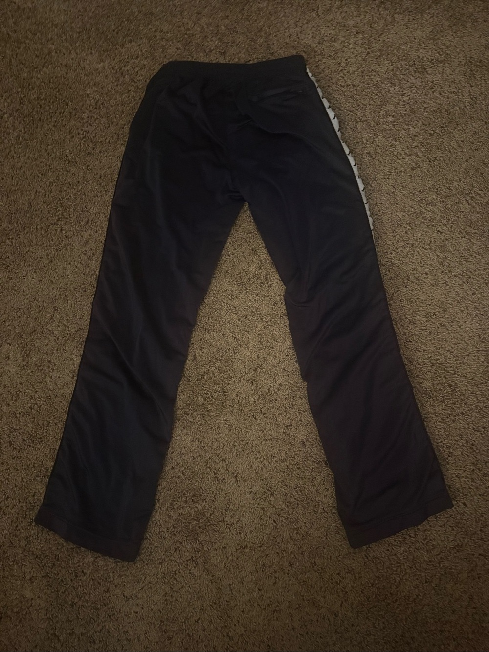Kappa Black Mens Track Pants with White Logo Tape - Picture 2 of 4